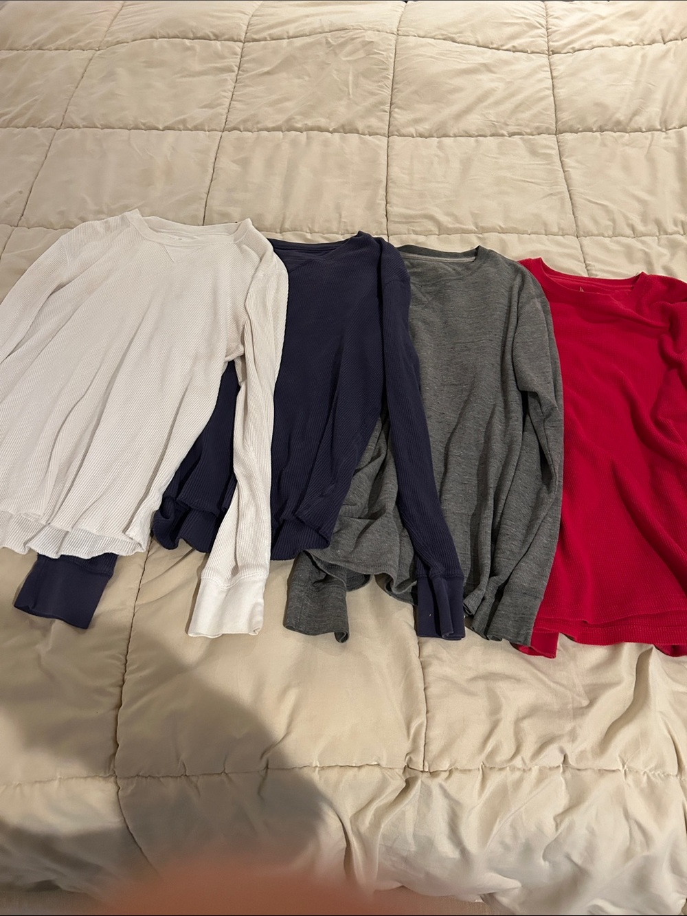 Lot of 4 Henley shirts - size S-L. Gap/faded glory